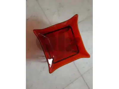 vase ma3 stand aw Jatte / جاط زجاج محجر مع ستاند