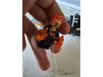 Original Lego Ghost Rider Figure + Motorcycle