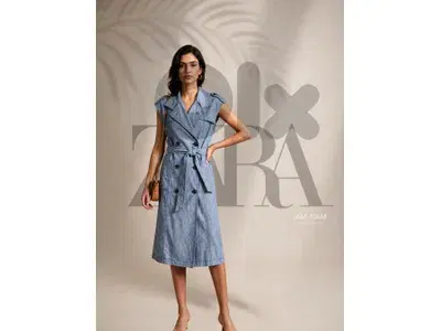 zara denim dress in tag