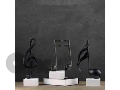 Music Note Figurine Sculpture Statue