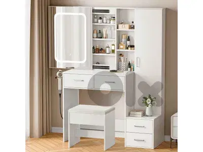 Dressing table with mirror, makeup desk, drawer,