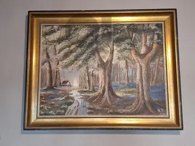 antique european signed oil painting on canva antique european signed oil painting on canva