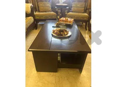 Luxury Dark Wood Coffee Table & TV Unit Set Luxury Dark Wood Coffee Table & TV Unit Set