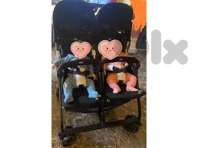 chicco twin stroller -foldable- light weight- heavy duty