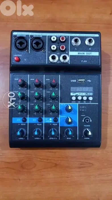 mixer 4 channel with effect & usb & bluetouth,new in box