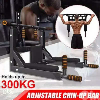 Multi Wall Mounted Adjustable Knee Raise Pull Chin Up Bar Dips Station