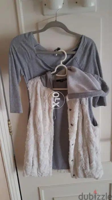 Tally weil twinset fur gilet with top