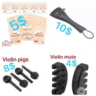 Violin rosin shoulder rest keys