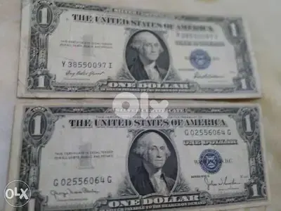 USA set of Two Silver Banknote 1935 and 1957