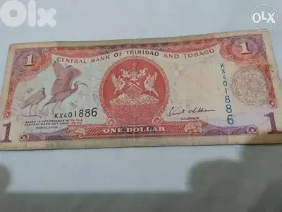 One Dollar Trinidad and Tobago Banknote year 2006
