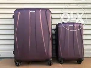 Original Samsonite set of two purple polycarbonate suitcases 76969O37