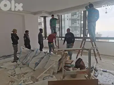 نأمن لكم خدمة دهان شقق جفصين ديكور جلي بلاط بأرخص الاسعار