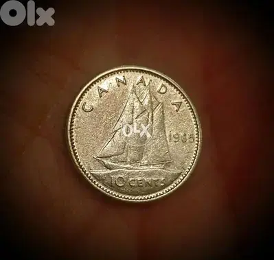 1965 Canada silver 10 Cents KM# 61