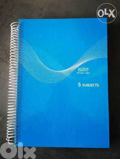 ploma 5 subjects copybook