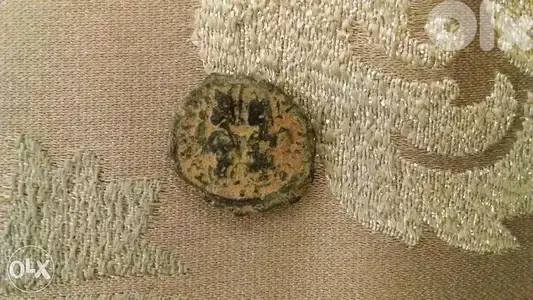 ByzantineTwo Worriors Half Follis Bronze Coin year 500 A. D