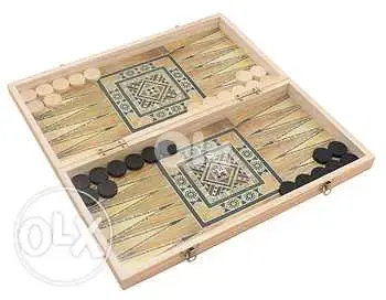 Brand New Wooden Folding Backgammon Board