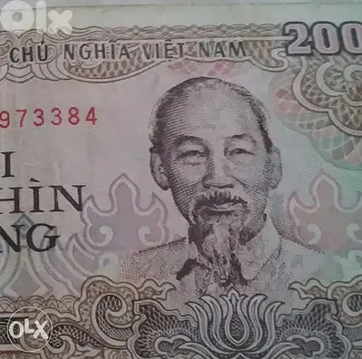 Vietnam Ho Chi Mnih photo Communist Leader Banknoteورقة بنكية فيتنام