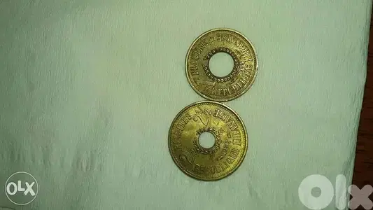 Set of Two coins 2 1/2 &1 Piaster Lebanese Republic year 1955