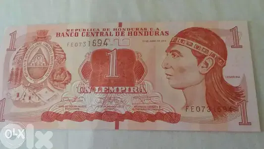 Hunduras banknote in Central Americaعملة ورقية هندوراس اميركا الوسطى