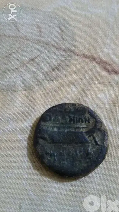 Ancient Phoencia bronze Coin Goddess Tyche &Phoencian Ship year 250 BC
