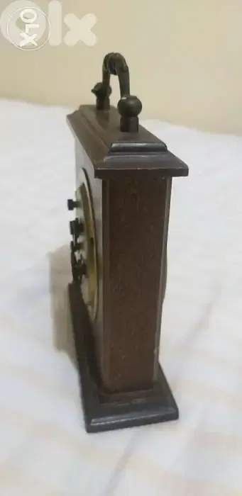 antique manual winding table clock