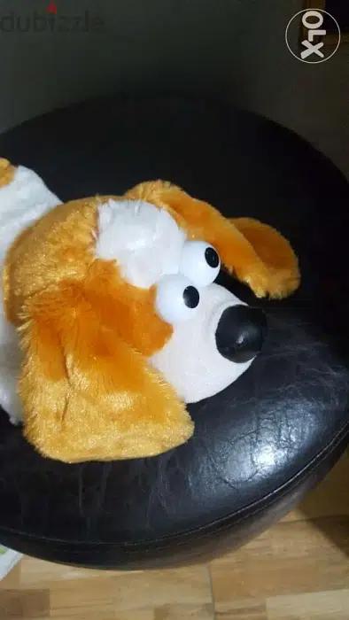 Cute laughing rolling doggy