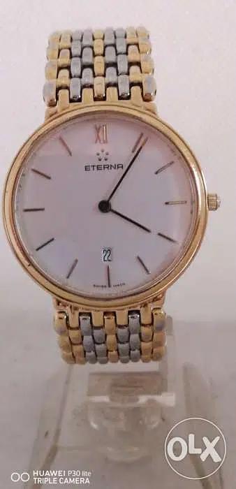 Eterna watch Quartz slime men’s gold still