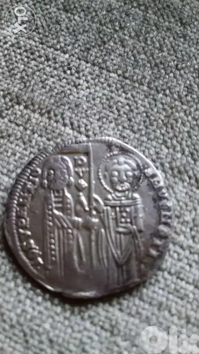 Jesus Christ Silver Coin Medieval city of Venice year 1268 AD