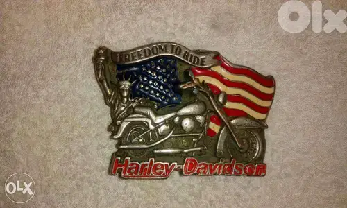 harley davidson original belt buckle+ american pride buckle