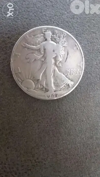 USA Half Dollar Silver Walking Liberty year 1947 12,5g Silver 30mm Di