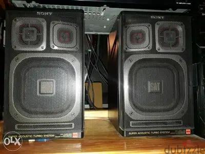 Pair of rare vintage Sony (APM -215) bass reflex super wide still new
