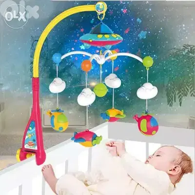 Baby Toys For Newborn Crib Bed Bell With Light & Music
