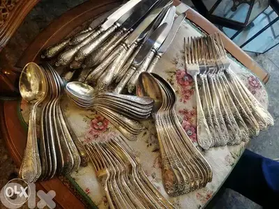 لأصحاب الزوق الرفيع والمميز سرفيس فضة اصلي قديم مميز جدا سعر تصفيه set