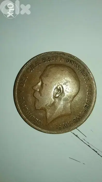 UK George V Bronze Coin Penny year 1935