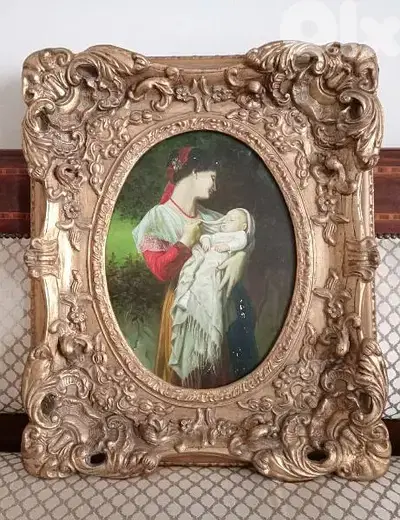 Old English painting on wood