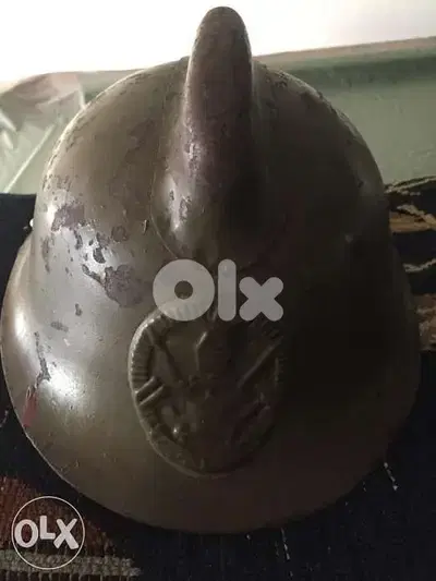 antique WW2 Russian military firefighters steel helmet