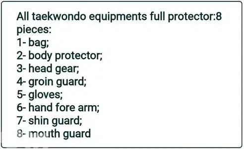 TAEKWONDO equipments kwon brand approved