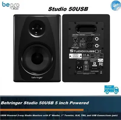 Behringer Studio 50USB 5 inch Powered Studio Monitors with USB
