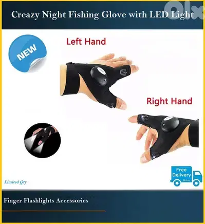 Glove LED Flashlight For Night playing,Limited Quantity.