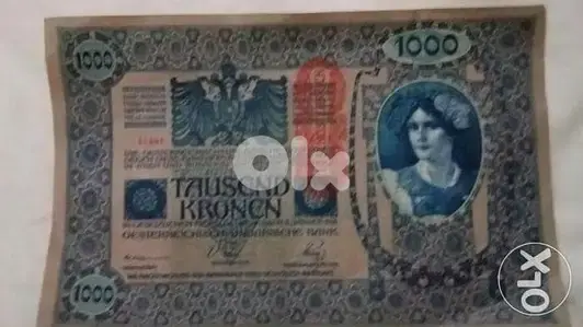 Austro Hungarian Banknote 1000 Kronyear 1902 عملة ورقية النمسا و المجر