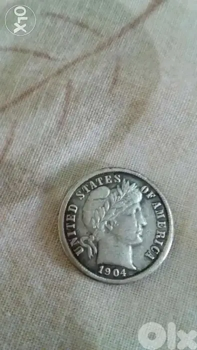 USA Barber Dime Silver Coin year 1904