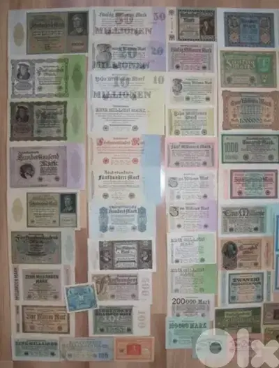 مجموعة كبيرة من العملات المانيا في الحرب العالمية الاولى