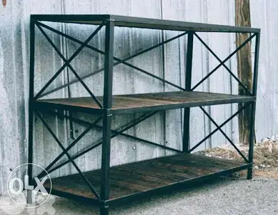 [ Vintage industrial steel - TV / bookcase unit ]