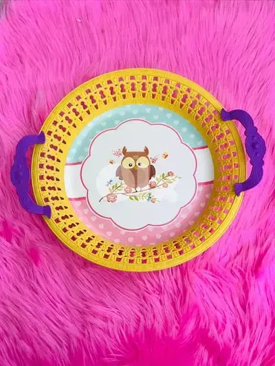cute plastic and leathur trays