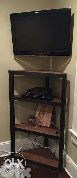 [ Customized industrial steel furniture - Steel Corner Shelf ]