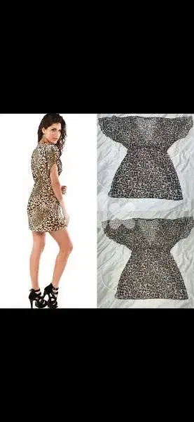 shirt cardigan leopard print chiffon s to xxL. sequins v neck