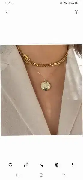 necklace carolina herrera in gold colour necklace