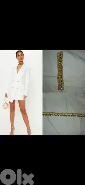 necklace gold with sequinsعقد شوكر ذهبي1