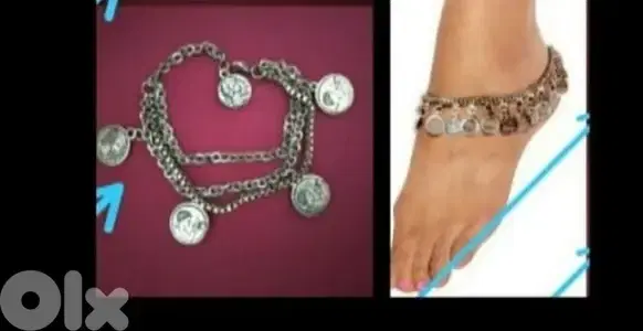 anklet vintage coins copper