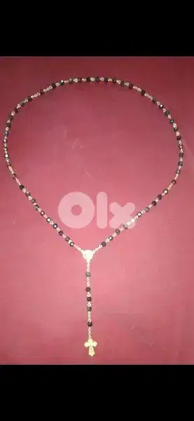 مسبحه حجر اسود بيماوج مع ذهبي